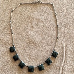 Sterling silver Guatemala jade necklace